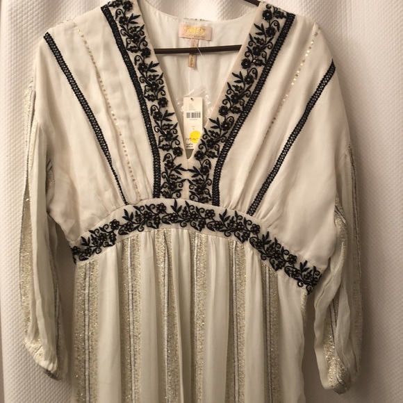 Anthropologie X Verb by Pallavi Singhee Sequin Embroidered Metallic Dress S NWT - Picture 6 of 14